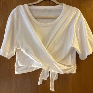 Aerie crop wrap top